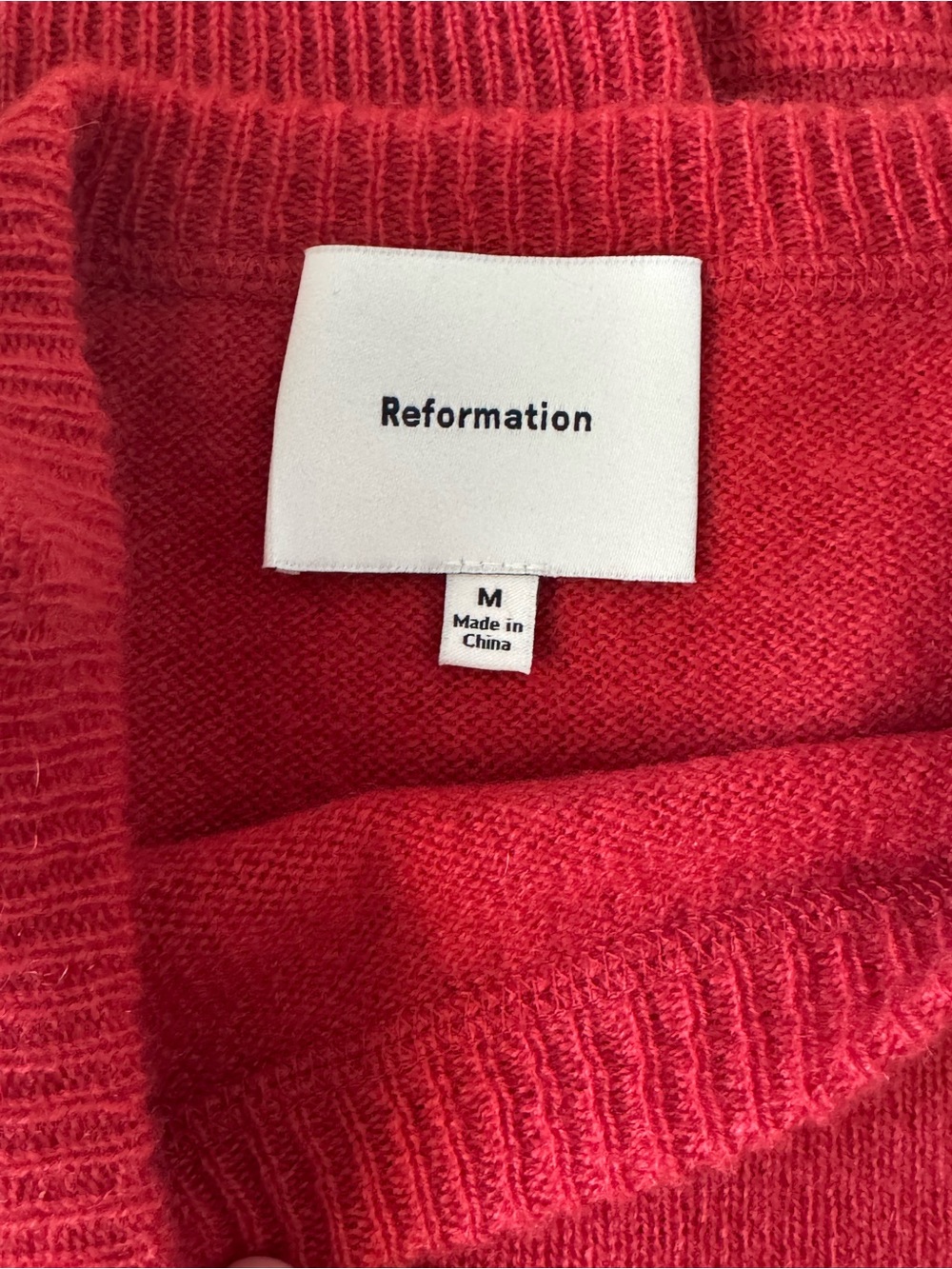 Reformation Cashmere Boyfriend Sweater (M) - SUN-DRIED TOMATO - NWOT - Picture 7 of 8